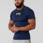 Warrior  X Compression Tees - Navy Blue - High Definition View 1