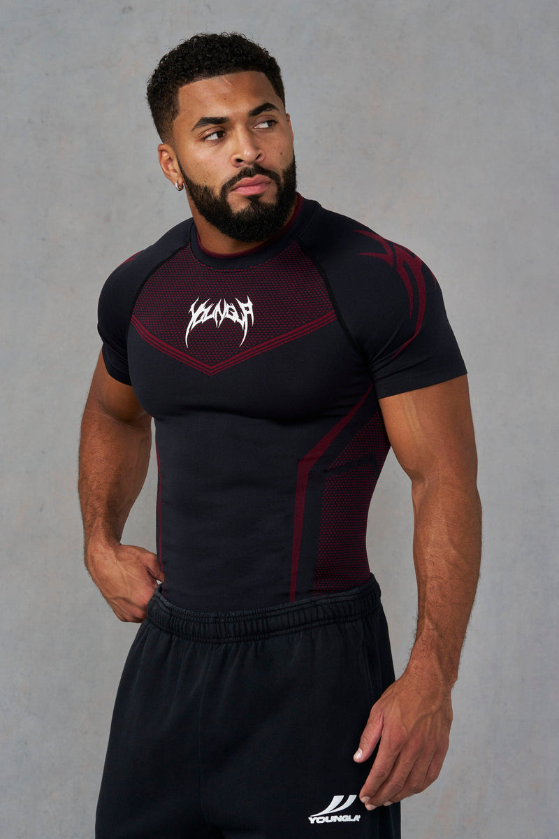 Warrior X Compression Tees - Black & Red