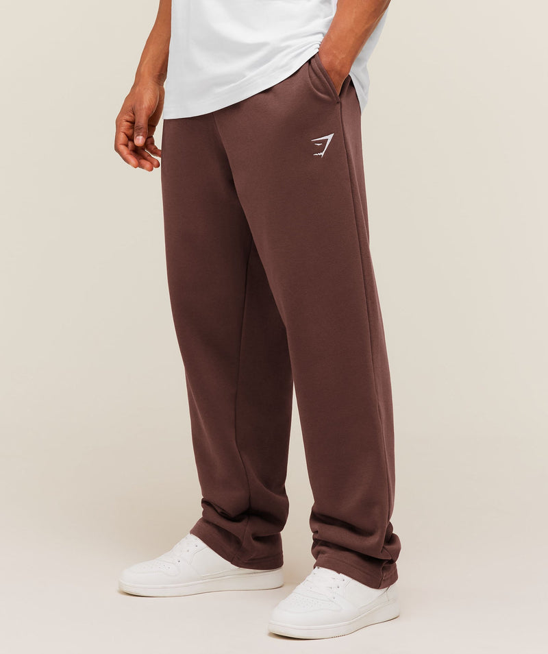 Crest Straight Leg Joggers - Brown