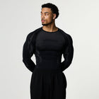 TRIBAL COMPRESSION BLACK LONG SLEEVE T SHIRT - 1