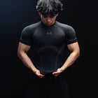 Slate Compression Tee  Short Slevees ( Black )