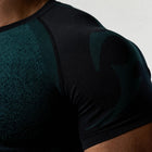 TRIBAL COMPRESSION GREEN SHORT SLEEVE T SHIRT ( Black )