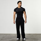 TRIBAL COMPRESSION BLACK SHORT SLEEVE T SHIRT - 6