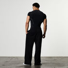 TRIBAL COMPRESSION BLACK SHORT SLEEVE T SHIRT - 7