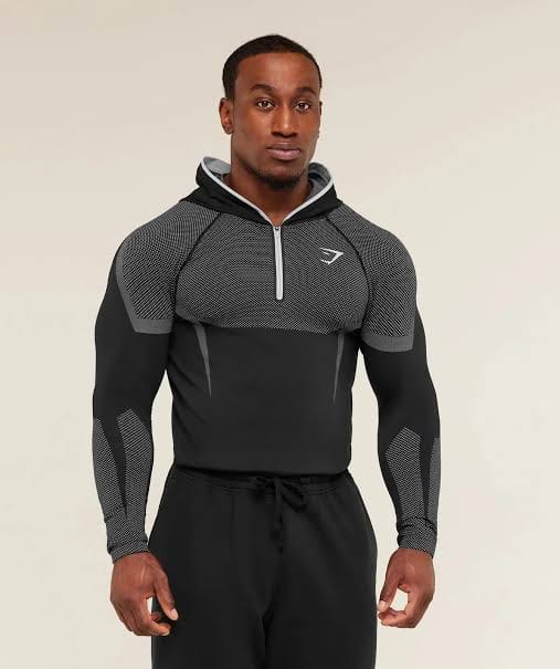 Gymshark Onyx 5.0 Seamless Hoodie - Grey