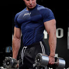 Warrior  X Compression Tees - Navy Blue - High Definition View 2