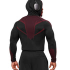 Onyx 5.0 Seamless Hoodie - Black/Carmine Red