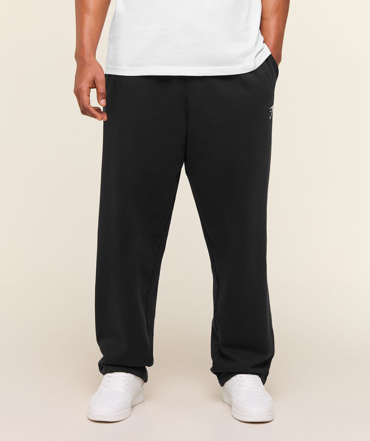 Gymshark Crest Straight Leg Joggers Black