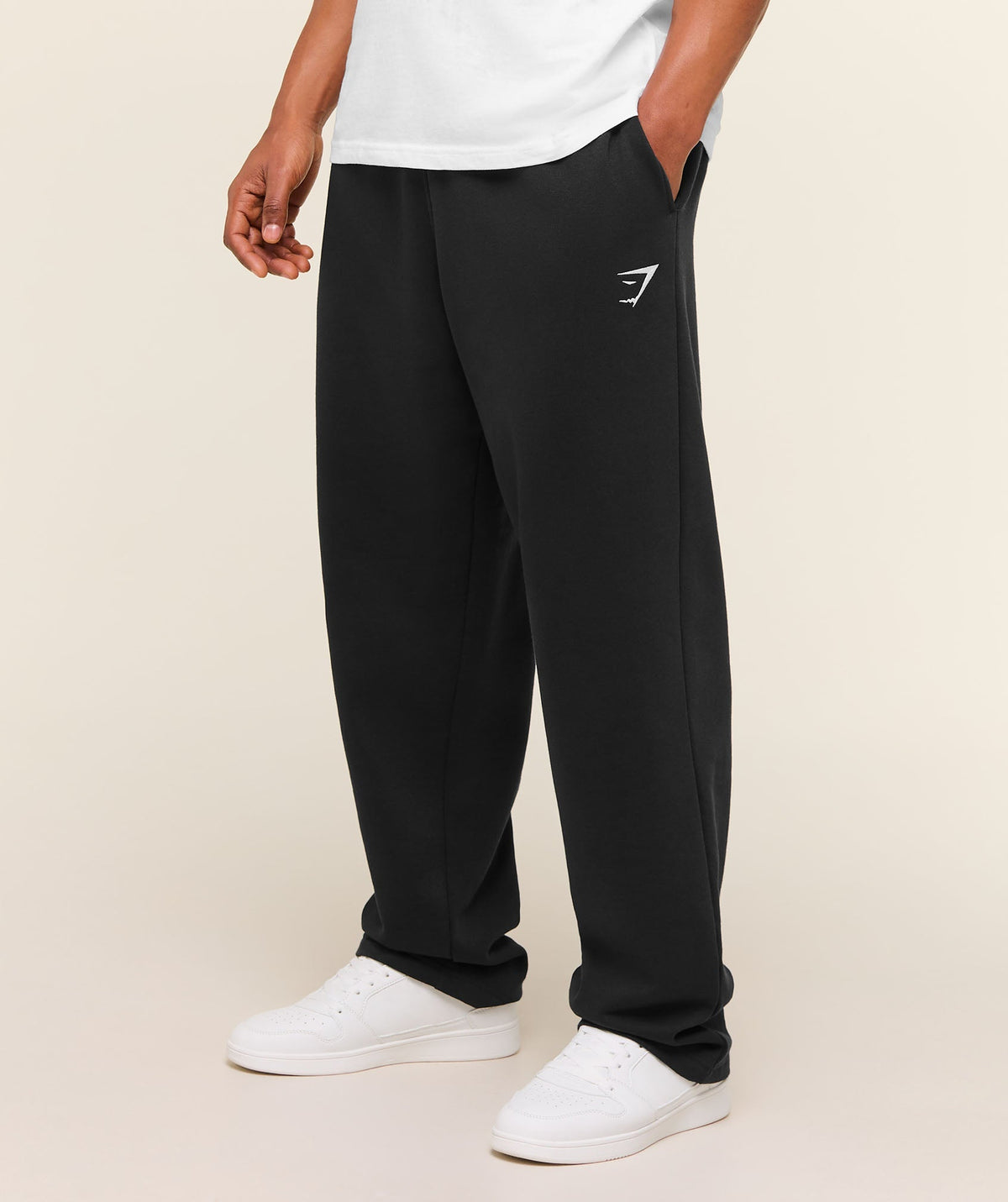 Gymshark Crest Straight Leg Joggers Black